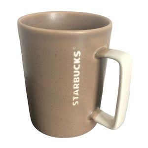 NWOT Starbucks 2016 collectible brown cream stoneware ceramic coffee tea mug cup